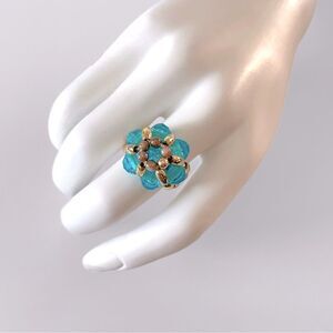 Vintage Bead Flower Ring